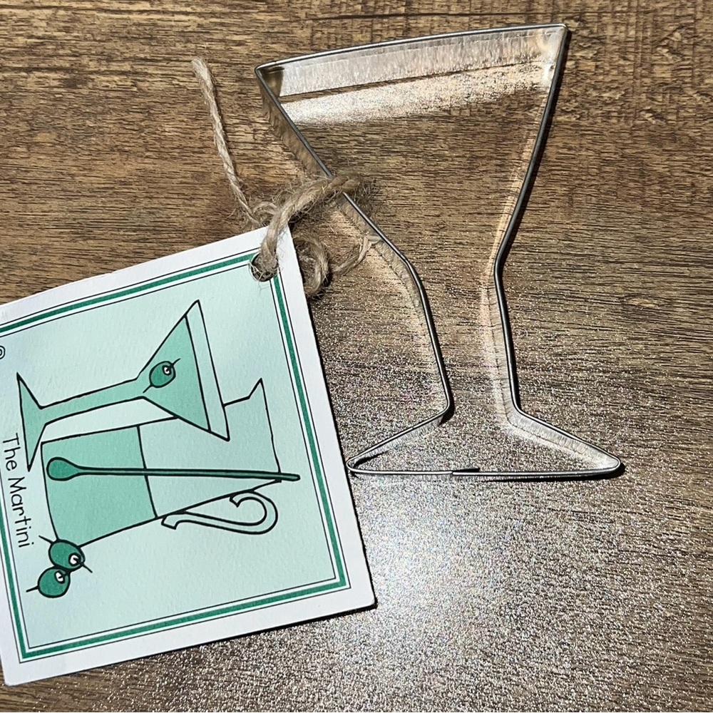 Clear Martini Glass Paperclip